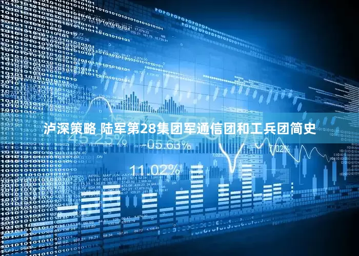 泸深策略 陆军第28集团军通信团和工兵团简史